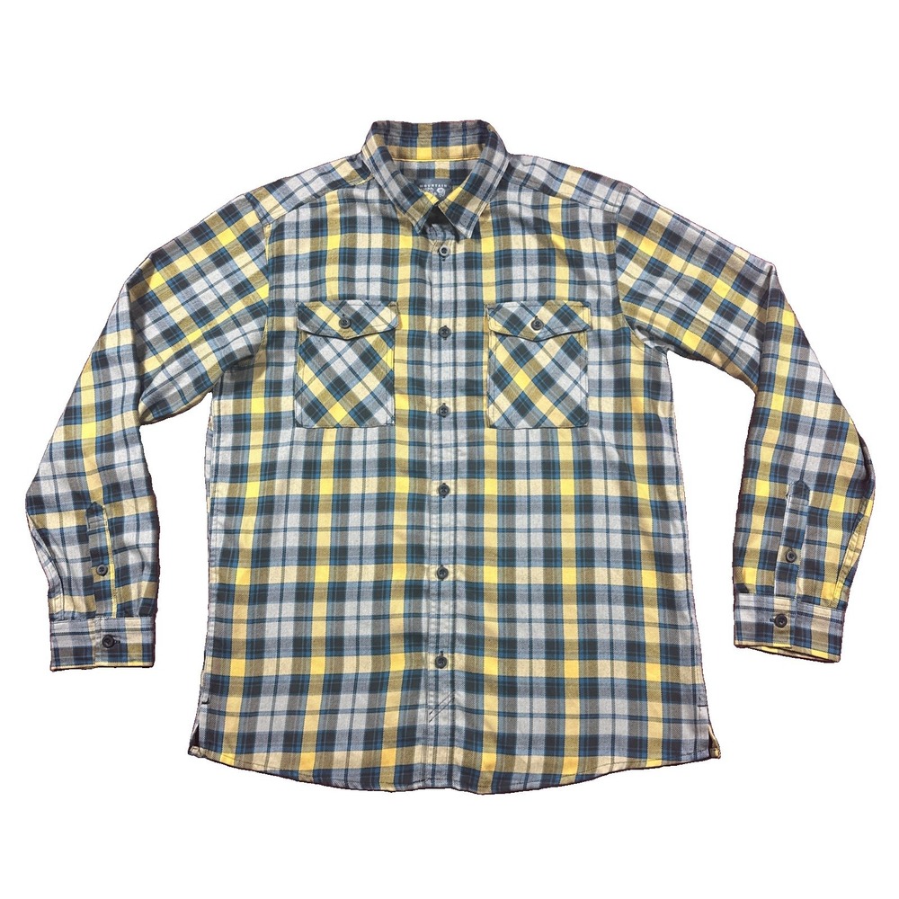 Mountain Hardwear Flannel Shirt Mens Large Plaid Long Sleeve Button Up